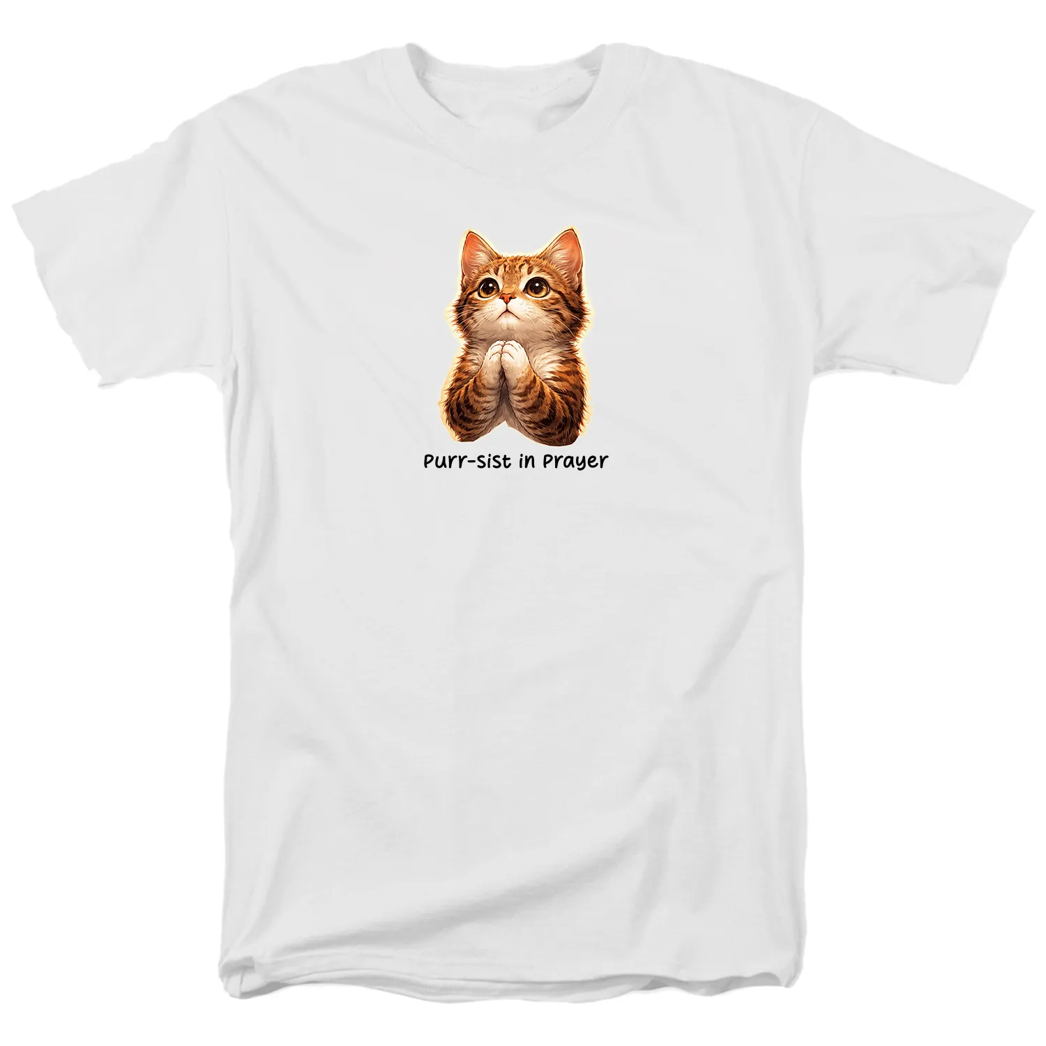 Purr-sist in Prayer White Tee