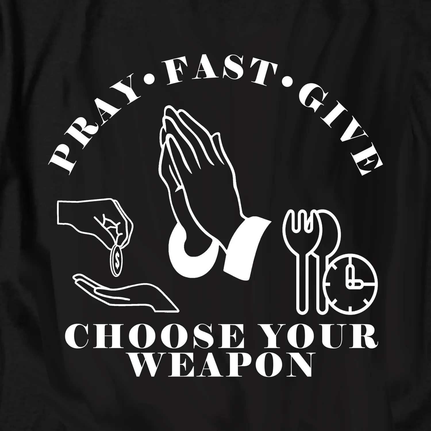 Pray Fast Give Tee